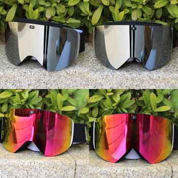 2022 Магнитни очила за ски с двуслойна поляризирана леща Ски против мъгла UV400 Очила за сноуборд Мъже Жени Ски очила Очила