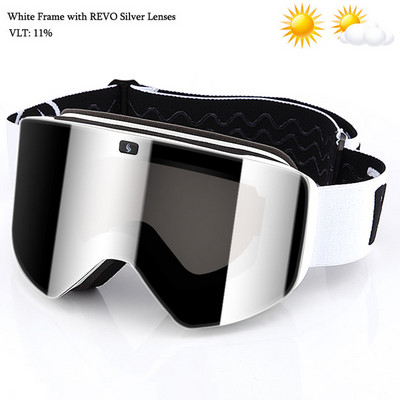 Ochelari de schi magnetici 2022 cu lentile polarizate dublu strat Ochelari de schi anti-aburi UV400 pentru snowboard barbati femei Ochelari de schi Ochelari