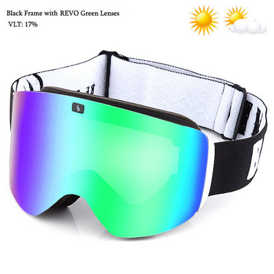 Ochelari de schi magnetici 2022 cu lentile polarizate dublu strat Ochelari de schi anti-aburi UV400 pentru snowboard barbati femei Ochelari de schi Ochelari