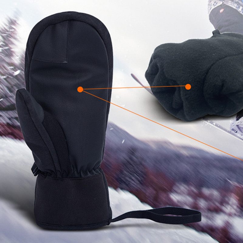 1 par zimskih toplih skijaških rukavica Rukavice za snowboard Vodootporne otporne na vjetar Zaslon osjetljiv na dodir Toplina Motociklističke termo rukavice za snijeg Poliester