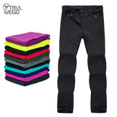 TRVLWEGO Thermal Softshell Pješačenje Skijanje Snowboard Kampiranje Klizanje Vodootporne hlače od flisa za trekking na otvorenom za žene