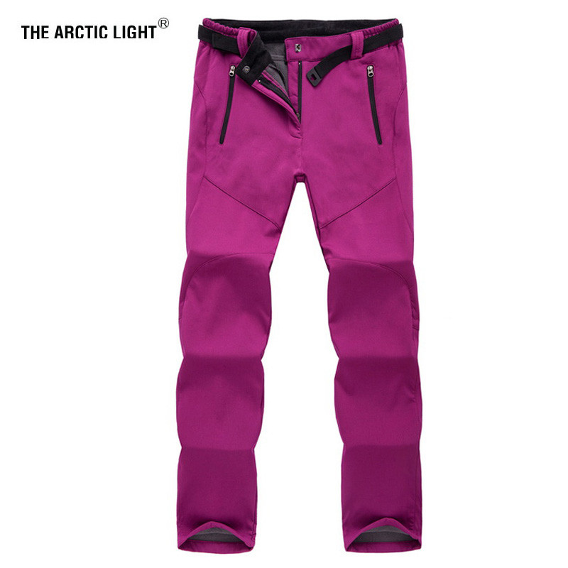 TRVLWEGO Thermal Softshell Pješačenje Skijanje Snowboard Kampiranje Klizanje Vodootporne hlače od flisa za trekking na otvorenom za žene