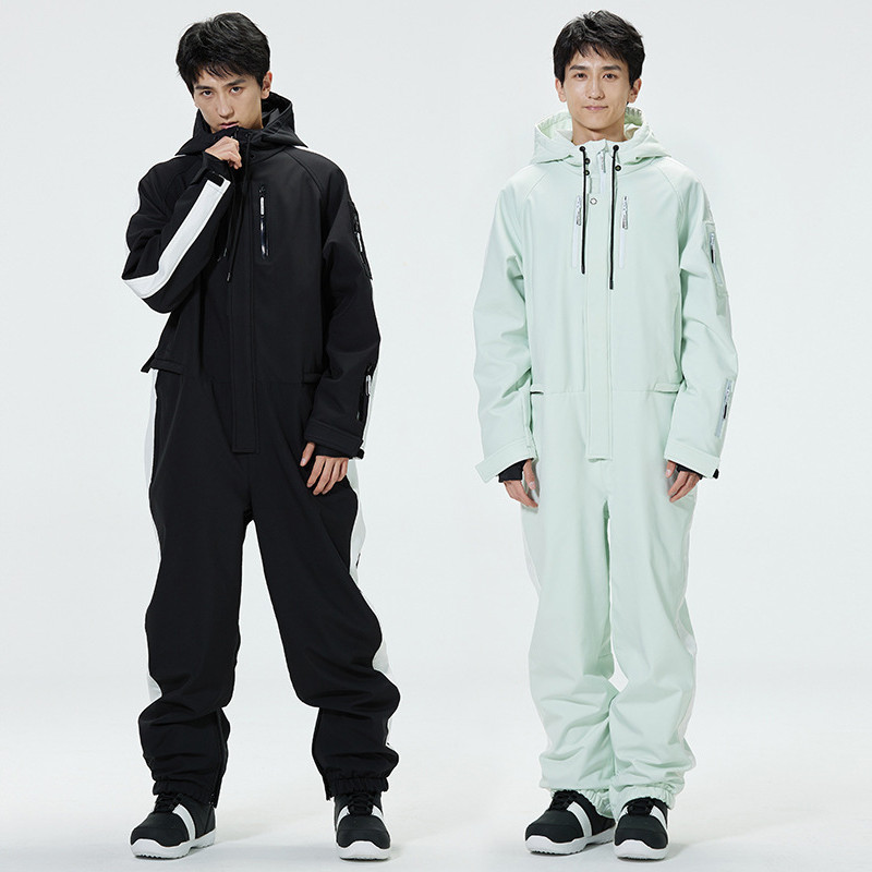 Žiemos vyrų kombinezonas su sniego motociklu Sportinis kalnų vientisas vyriškas sniego kostiumas, neperšlampamas sportinis, šiltas slidinėjimo kostiumas