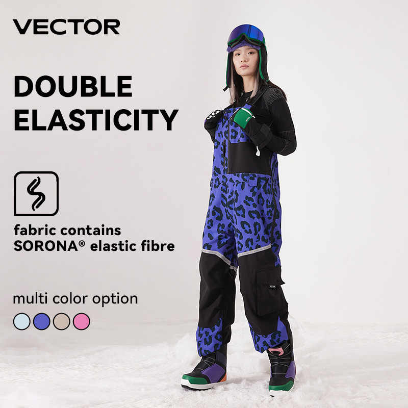VECTOR Debele muške ženske skijaške hlače Ravni kombinezon Skijaški prsluk Vodootporan Zima Topla Otporan na vjetar Sportovi na otvorenom Snowboard