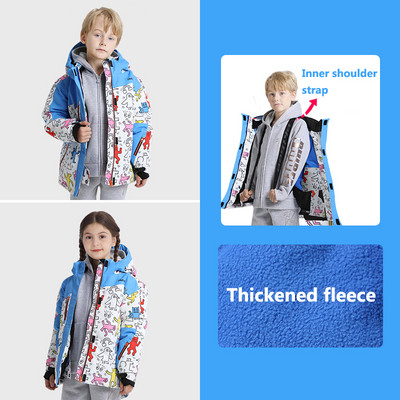 Зимни детски ски сноуборд водоустойчиви ветроустойчиви якета детски зимни палта панталони момчета ски костюми комплекти за момичета