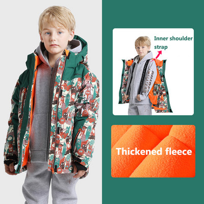 Зимни детски ски сноуборд водоустойчиви ветроустойчиви якета детски зимни палта панталони момчета ски костюми комплекти за момичета