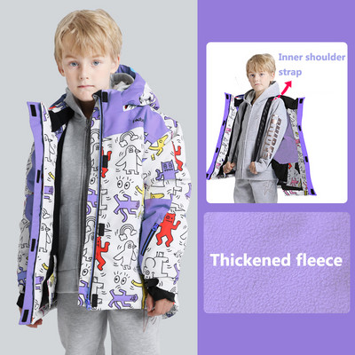 Зимни детски ски сноуборд водоустойчиви ветроустойчиви якета детски зимни палта панталони момчета ски костюми комплекти за момичета