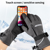 Ски ръкавици Зимни топлинни топли моторни шейни Мъже Жени Водоустойчиви сноуборд Ски аксесоари Ветроустойчиви колоездене Снежни ръкавици