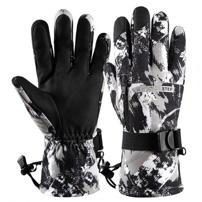 Ски ръкавици Зимни топлинни топли моторни шейни Мъже Жени Водоустойчиви сноуборд Ски аксесоари Ветроустойчиви колоездене Снежни ръкавици