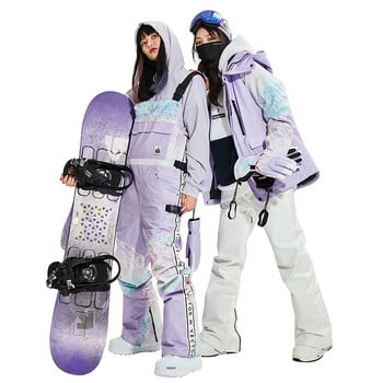 Χοντρό ζεστό γυναικείο κοστούμι σκι παντελόνι Νέα αδιάβροχη χειμερινή φόρμα φόρμα γυναικεία φόρμα για εξωτερικό εξοπλισμό σκι Παντελόνι snowboard