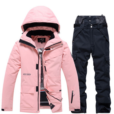 Skijaško odijelo, žensko odijelo, zimsko odijelo za snowboard i dvostruke hlače za snowboard, vodootporno toplo podebljano odijelo za skijanje