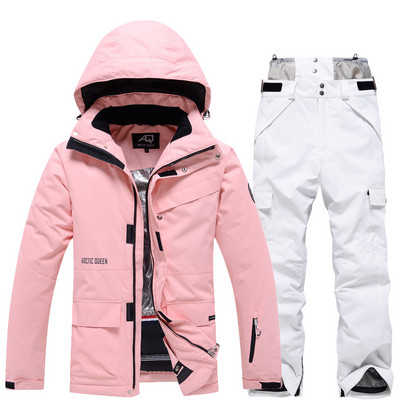 Skijaško odijelo, žensko odijelo, zimsko odijelo za snowboard i dvostruke hlače za snowboard, vodootporno toplo podebljano odijelo za skijanje