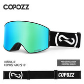 COPOZZ magnetne profesionalne skijaške naočale UV400 zaštita protiv zamagljivanja skijaške naočale za muškarce Žene naočale s brzom izmjenom leća za snowboard naočale