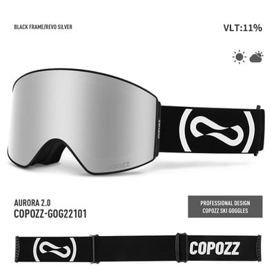 COPOZZ magnetne profesionalne skijaške naočale UV400 zaštita protiv zamagljivanja skijaške naočale za muškarce Žene naočale s brzom izmjenom leća za snowboard naočale