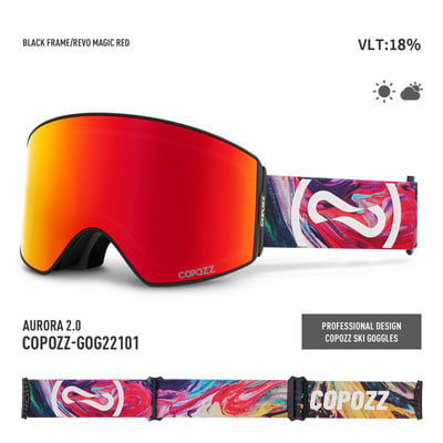 COPOZZ magnetne profesionalne skijaške naočale UV400 zaštita protiv zamagljivanja skijaške naočale za muškarce Žene naočale s brzom izmjenom leća za snowboard naočale