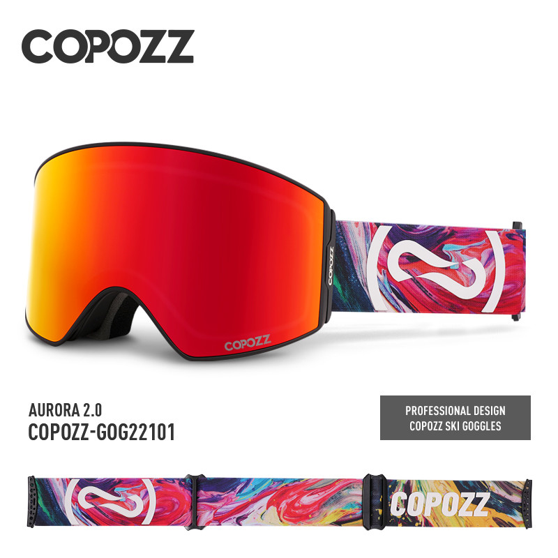 COPOZZ magnetne profesionalne skijaške naočale UV400 zaštita protiv zamagljivanja skijaške naočale za muškarce Žene naočale s brzom izmjenom leća za snowboard naočale