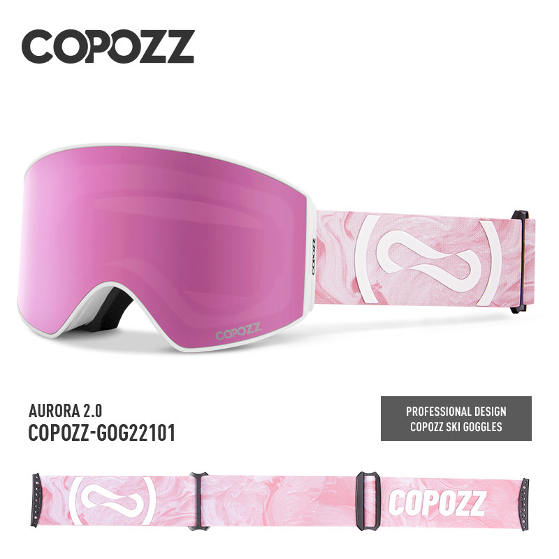 COPOZZ magnetne profesionalne skijaške naočale UV400 zaštita protiv zamagljivanja skijaške naočale za muškarce Žene naočale s brzom izmjenom leća za snowboard naočale
