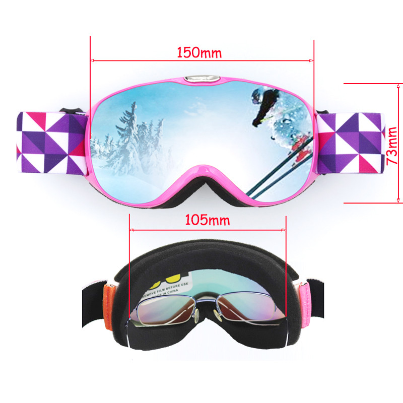 Dječje skijaške naočale s dvostrukom lećom UV400 za sportove na otvorenom, skijaške naočale, dječje naočale za snijeg, snowboard, zaštitne naočale