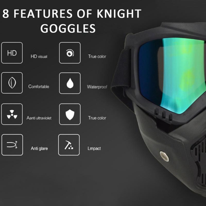 Ochelari de schi snowboard unisex Ochelari de protecție Mască antivânt Ochelari de motocicletă Ochelari de soare de motocross Cască pentru sporturi de iarnă Balaclava