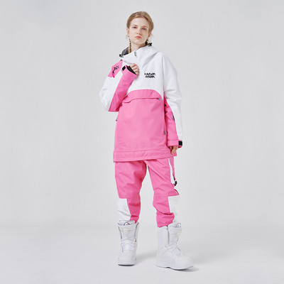 2022 Costum de schi pentru femei Jachetă de snowboard în aer liber caldă + pantaloni Costum de zăpadă pentru bărbați, impermeabilă, respirabilă, pentru schi