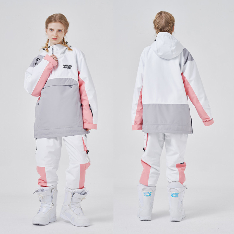 2022 Costum de schi pentru femei Jachetă de snowboard în aer liber caldă + pantaloni Costum de zăpadă pentru bărbați, impermeabilă, respirabilă, pentru schi