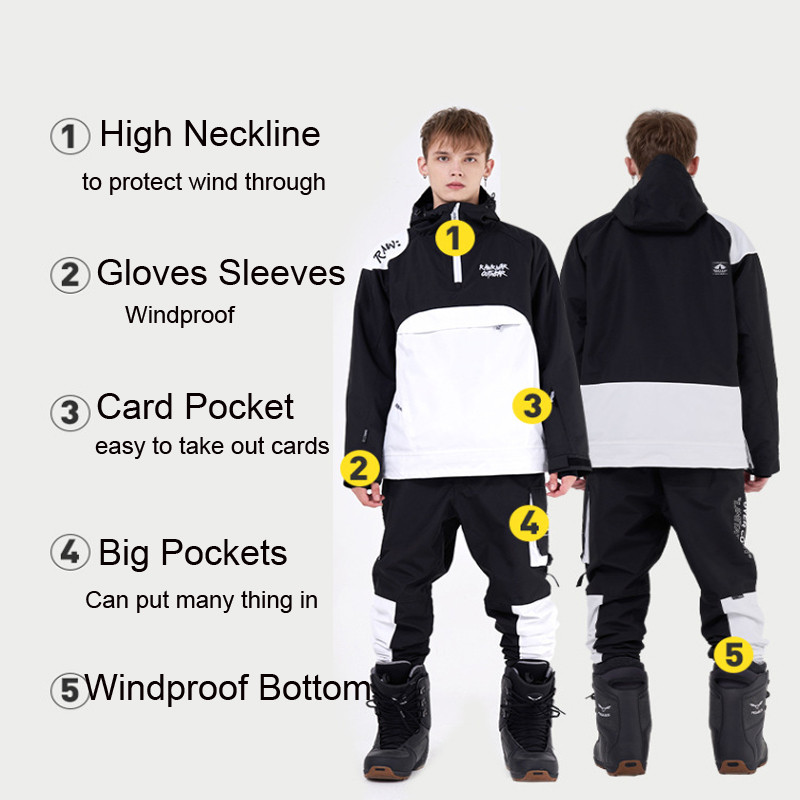 2022 Costum de schi pentru femei Jachetă de snowboard în aer liber caldă + pantaloni Costum de zăpadă pentru bărbați, impermeabilă, respirabilă, pentru schi