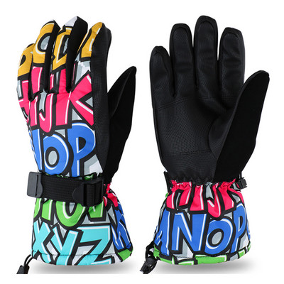 Mănuși de schi îngroșate de iarnă bărbați, femei, copii, lână caldă, sport în aer liber, snowboard, zăpadă, impermeabilă, mănuși de schi pentru motociclete