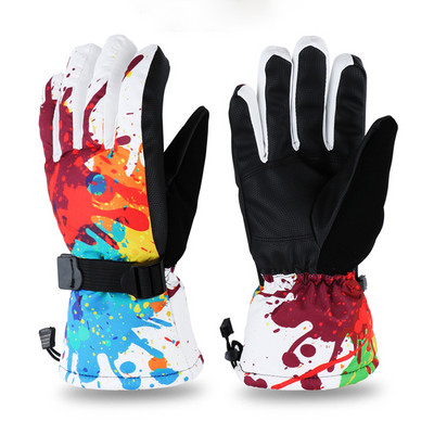 Mănuși de schi îngroșate de iarnă bărbați, femei, copii, lână caldă, sport în aer liber, snowboard, zăpadă, impermeabilă, mănuși de schi pentru motociclete