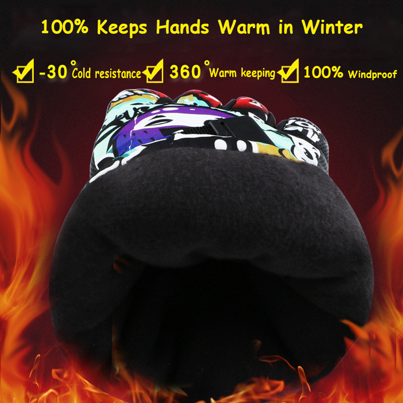 Mănuși de schi îngroșate de iarnă bărbați, femei, copii, lână caldă, sport în aer liber, snowboard, zăpadă, impermeabilă, mănuși de schi pentru motociclete