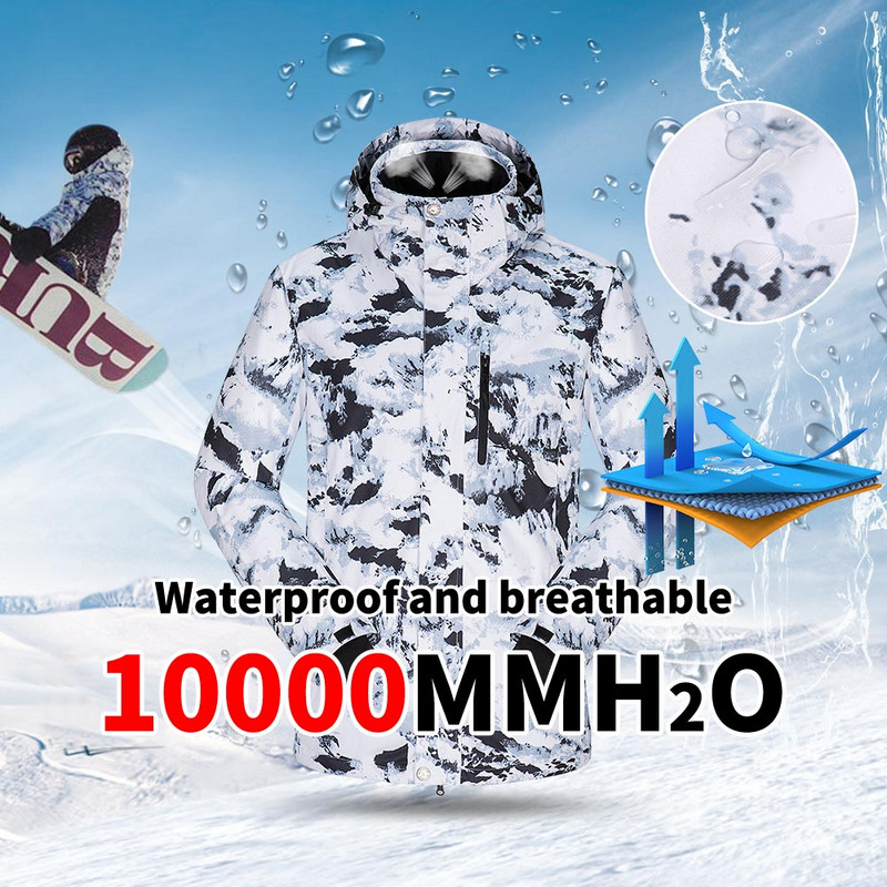 2022 Novi skijaški set Muški kombinezon Zadebljana topla jakna za snowboard na otvorenom Vjetrootporna vodootporna skijaška odjeća Snježne hlače Prozračni kaput