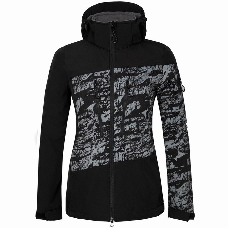 Ženske skijaške jakne S kapuljačom Soft Shell Zimska jakna Vodootporna jakna otporna na vjetar Snowboard Ženska Snowboarding Skijanje Planinarenje Sport
