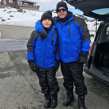 2022 Νέο Χειμερινό Μπουφάν για Άντρες Σκι Αδιάβροχο Keep Warm Μπουφάν από χιόνι Fleece Αντιανεμικό στολή Snowboard Mountain Στολή για σκι