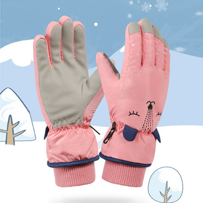 Mănuși termice de iarnă pentru schi pentru copii, pentru copii, în aer liber, fleece, impermeabile, calde, pentru snowboard, pentru zăpadă, pentru schi, călărie перчатки