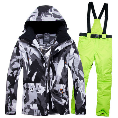 Zimsko žensko odijelo za vanjsko skijanje Sportsko odijelo za alpsko skijanje Planinsko odijelo za skijanje na snijegu Kompleti muške odjeće Vodootporna jakna Hlače Odjeća