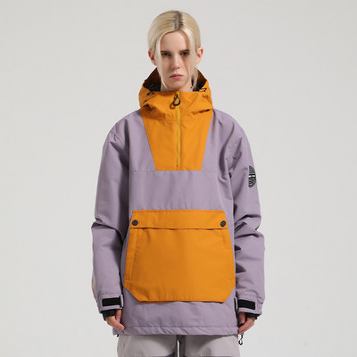 Moterų ir vyrų megztinė slidinėjimo striukė žiemai, šilta, vėjui nepralaidi, vandeniui atspari, kvėpuojanti moteriška snieglenčių striukė Vyriška striukė su gobtuvu Sniego paltai