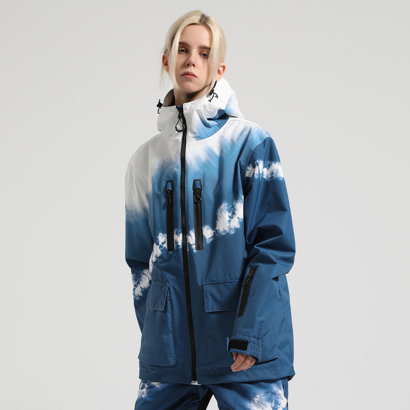 Zimska skijaška jakna Muško skijaško odijelo Zadebljana ženska jakna za snowboard na otvorenom Topla vjetrootporna vodootporna široka zimska kaput s kapuljačom