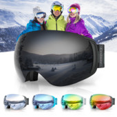 Findway Skijaške naočale za odrasle 100% UV 400 zaštita-izmjenjive leće protiv zamagljivanja naočala Naočale za snowboard za žene i muškarce