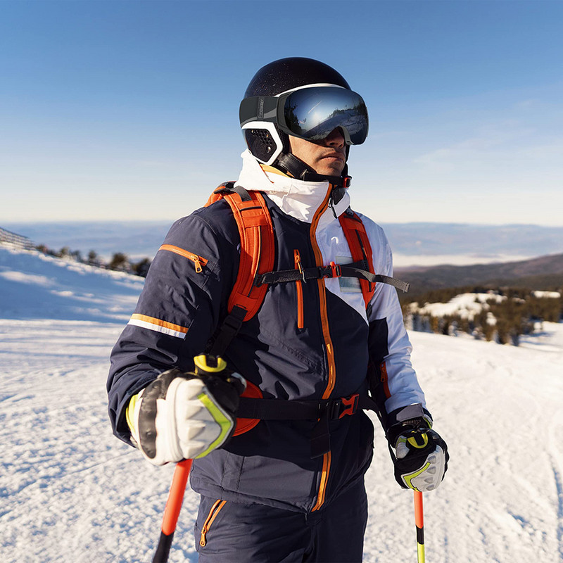 Findway Skijaške naočale za odrasle 100% UV 400 zaštita-izmjenjive leće protiv zamagljivanja naočala Naočale za snowboard za žene i muškarce