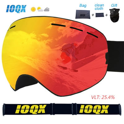 Skijaške naočale za motorne sanke Dvostruki slojevi UV400 protiv magljenja Velike skijaške naočale Skijaške naočale za snijeg Muške žene Snowboard naočale