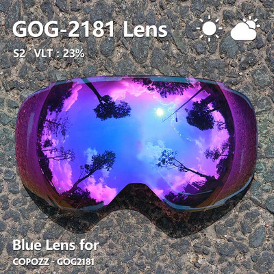 COPOZZ 2181 Magnetna zamjenska leća za skijaške naočale Antifog UV400 sferične skijaške naočale Snowboard naočale (samo leće)