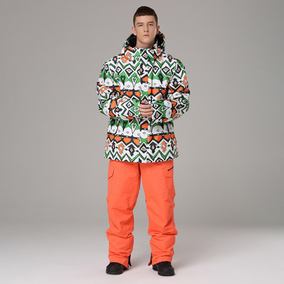 Pánske oblečenie na lyžovanie pre kórejských dospelých, vetruodolné, nepremokavé a teplé, snowboardové, s dvojitou doskou, pánsky oblek