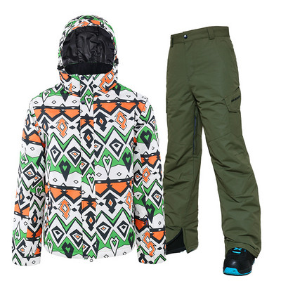 Ανδρικά ενδύματα σκι για εξωτερικούς χώρους Κορεάτικη, αντιανεμική, αδιάβροχη και ζεστή φόρμα για σνόουμπορντ, ανδρική φόρμα