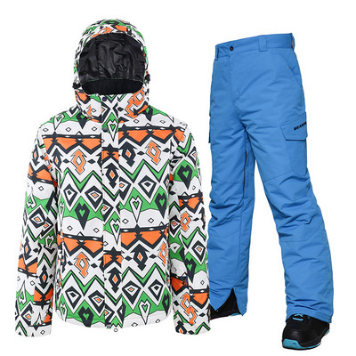 Ανδρικά ενδύματα σκι για εξωτερικούς χώρους Κορεάτικη, αντιανεμική, αδιάβροχη και ζεστή φόρμα για σνόουμπορντ, ανδρική φόρμα