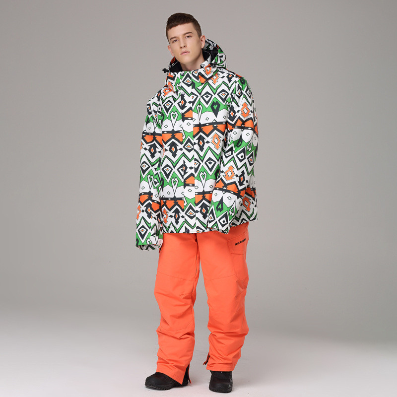 Ανδρικά ενδύματα σκι για εξωτερικούς χώρους Κορεάτικη, αντιανεμική, αδιάβροχη και ζεστή φόρμα για σνόουμπορντ, ανδρική φόρμα