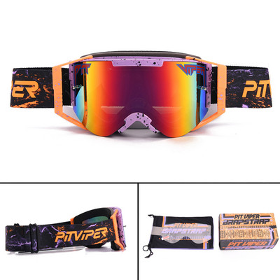 PIT VIPER Originalna kutija Skijaške naočale protiv magljenja Sportske naočale Muškarci Žene Sunčane naočale za motorne sanke UV400 Naočale za snijeg i snowboard