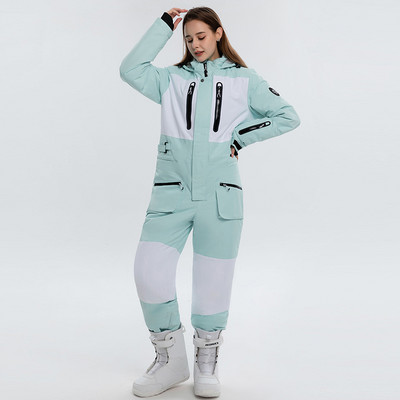 Salopetă termică pentru snowboarding pentru femei Salopete de zăpadă dintr-o bucată pentru femei Sport de munte pentru femei Salopete de schi pentru femei