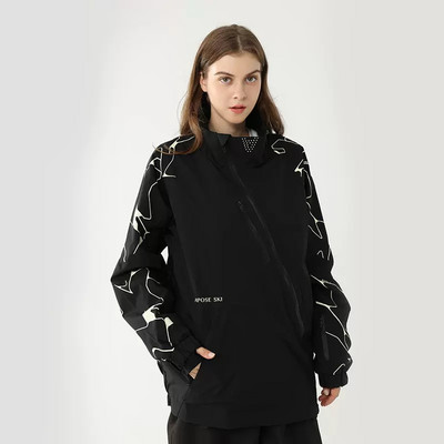 2022 Outdoorová pánska snowboardová bunda, zimná športová lyžiarska dámska horská vyhrievaná kapucňa, pánske oblečenie, vetruodolná teplá dámska snehová bunda