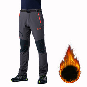 Pánske dámske snowboardové nohavice, vonkajšie nepremokavé softshellové vnútorné flísové turistické poľovnícke nohavice, zimné snehové lyžiarske nohavice