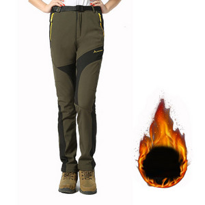 Pánske dámske snowboardové nohavice, vonkajšie nepremokavé softshellové vnútorné flísové turistické poľovnícke nohavice, zimné snehové lyžiarske nohavice