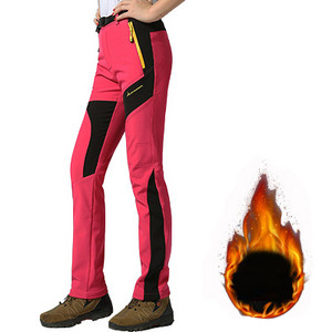 Pánske dámske snowboardové nohavice, vonkajšie nepremokavé softshellové vnútorné flísové turistické poľovnícke nohavice, zimné snehové lyžiarske nohavice